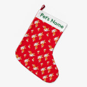 Grande Chaussette De Noël Copie de sourire de vacances de corgi (Devant (Accrochage))