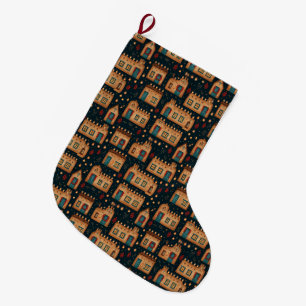 Grande Chaussette De Noël Couronne de chile Adobe Noël Mantel