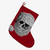 Grande Chaussette De Noël Crâne de Père Noël (Devant (Accrochage))