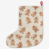 Grande Chaussette De Noël Cream Brown Gingerbread Cookies (Dos)