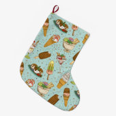 Grande Chaussette De Noël Crème glacée (Devant (Accrochage))