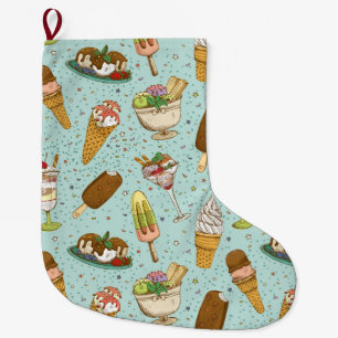 Grande Chaussette De Noël Crème glacée