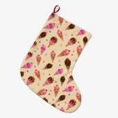 Grande Chaussette De Noël Crème glacée crâne (Devant (Accrochage))