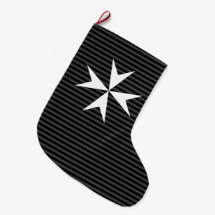 Grande Chaussette De Noël Croix blanche médiévale Ordre de Saint-Jean (Roy