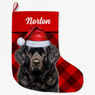 Grande Chaussette De Noël Cuisine Terre-Neuve Buffle de vacances Plaid Custo