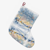 Grande Chaussette De Noël Custom Memory Keepsake Christmas Stocking (Devant (Accrochage))