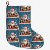 Grande Chaussette De Noël Custom Memory Keepsake Christmas Stocking (Devant)