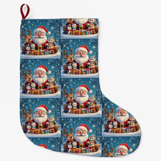 Grande Chaussette De Noël Custom Memory Keepsake Christmas Stocking (Devant)