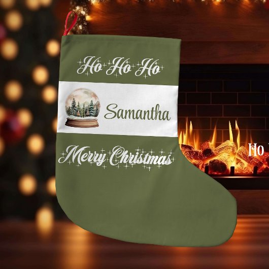 Grande Chaussette De Noël Custom Name Nordic Christmas Stocking