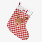 Grande Chaussette De Noël Customize Christmas Stocking - Rudolph (Devant (Accrochage))