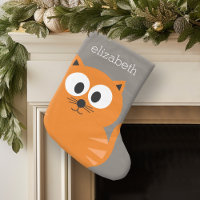 Cute Orange Fat Chat avec Taupe Personnalisé