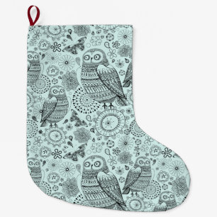 Grande Chaussette De Noël Cute Owl Motif