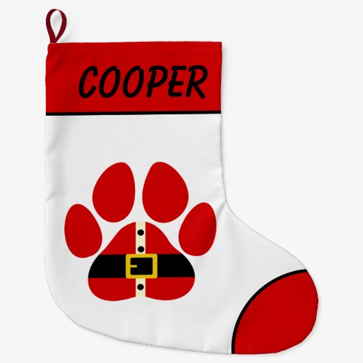 Grande Chaussette De Noël Cute Personalized Pet Christmas Stocking (Devant)