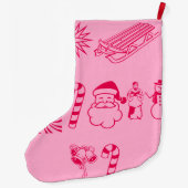 Grande Chaussette De Noël Cute Reindeer Stocking Sleigh Joyeux Vacances (Dos)
