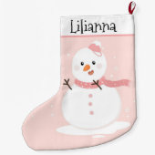 Grande Chaussette De Noël Cute Snowman (Dos)