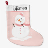 Grande Chaussette De Noël Cute Snowman (Devant)