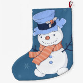 Grande Chaussette De Noël Cute Snowmen (Dos)