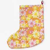 Grande Chaussette De Noël Daisies d'été (Dos)