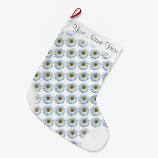 Grande Chaussette De Noël Daisy Stocking Noël Daisies Stocking Custom (Devant (Accrochage))