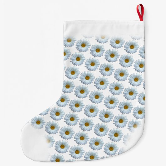 Grande Chaussette De Noël Daisy Stocking Noël Daisies Stocking Custom (Dos)