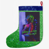 Grande Chaussette De Noël Dans la nuit Noël Stocking (Dos)