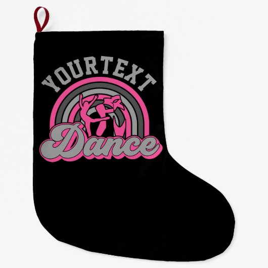 Grande Chaussette De Noël Danseur de ballet AJOUTER DU TEXTE Danse classique (Devant)