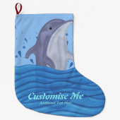 Grande Chaussette De Noël Dauphin Splash (Devant)