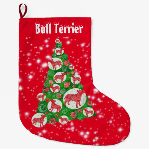 Grande Chaussette De Noël Décoration de grand arbre de Noël pour chien Bull