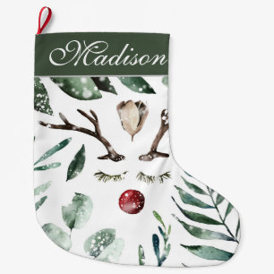 Grande Chaussette De Noël Décoration de Noël de réveillon de Noël Monogram