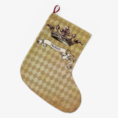 Grande Chaussette De Noël Décret royal personnalisé  (Devant (Accrochage))