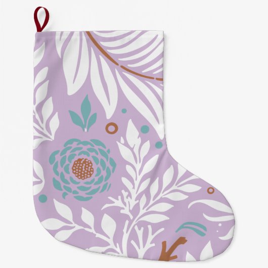Grande Chaussette De Noël Design floral 26 (Devant)