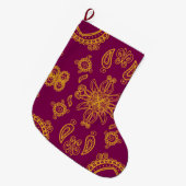 Grande Chaussette De Noël Design indien (Devant (Accrochage))