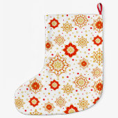 Grande Chaussette De Noël Design moderne rétro du milieu du siècle (Dos)