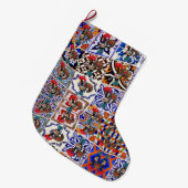 Grande Chaussette De Noël Design portugais (Devant (Accrochage))