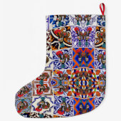 Grande Chaussette De Noël Design portugais (Dos)