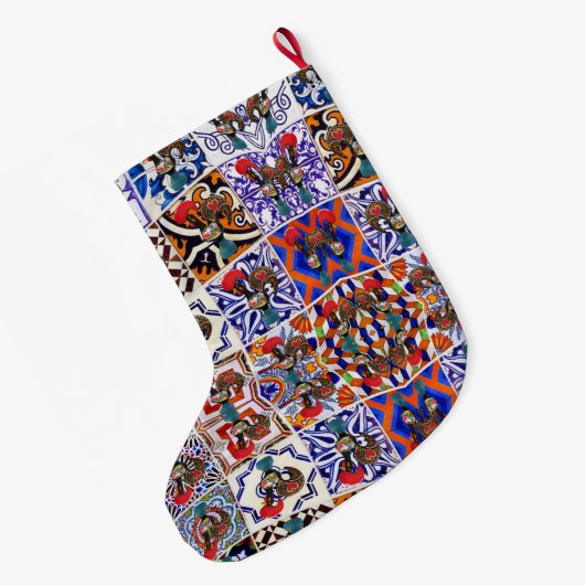 Grande Chaussette De Noël Design portugais (Dos (Accrochage))