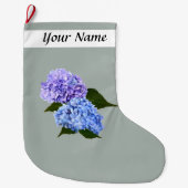 Grande Chaussette De Noël Deux Hydrangea Lavender et Blue (Devant)