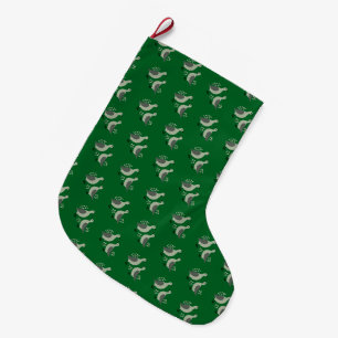 Grande Chaussette De Noël Deux tourterelles Pochoir découpé Style Rétro 8