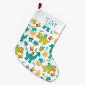 Grande Chaussette De Noël Dinosaure (Devant (Accrochage))