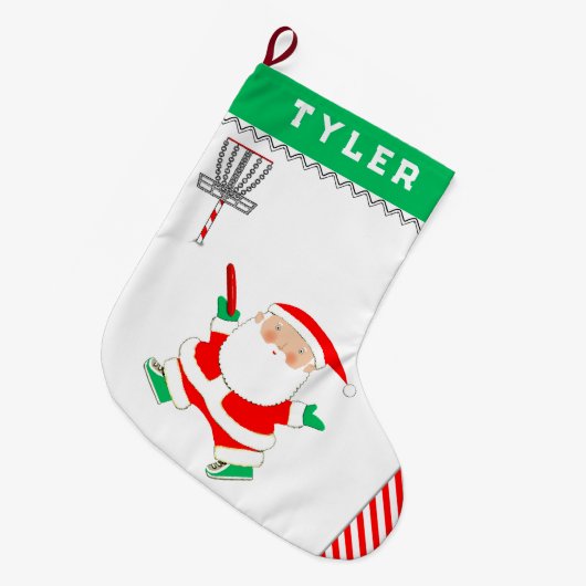 Grande Chaussette De Noël Disk Golf (Devant (Accrochage))