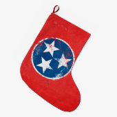 Grande Chaussette De Noël Distressed Tennessee Flag (Devant (Accrochage))
