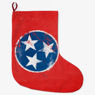 Grande Chaussette De Noël Distressed Tennessee Flag