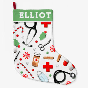 Grande Chaussette De Noël Docteur cadeau de vacances grand stock de Noël