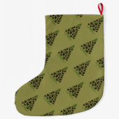 Grande Chaussette De Noël Dog Lover Paw Print Christmas Tree 6 (Dos)