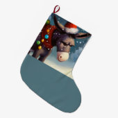 Grande Chaussette De Noël Donkey de Noël 2 (Devant (Accrochage))