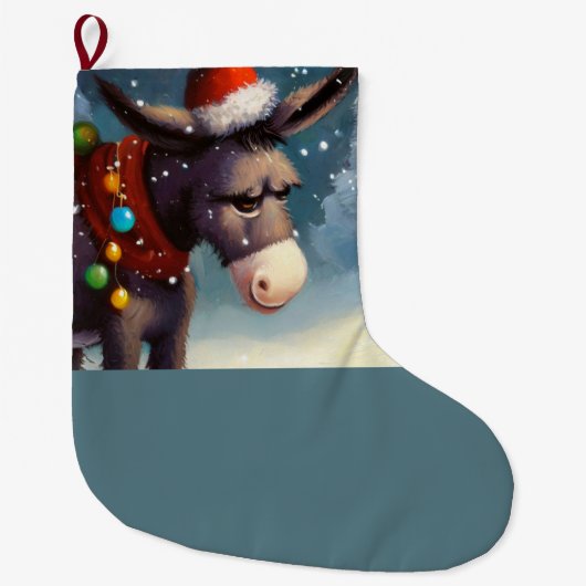 Grande Chaussette De Noël Donkey de Noël 2 (Devant)