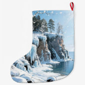 Grande Chaussette De Noël Door County  Wisconsin Winter Christmas  (Dos)