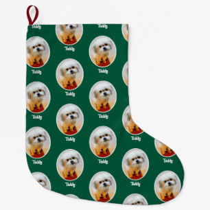 Grande Chaussette De Noël Douce Malshi verte