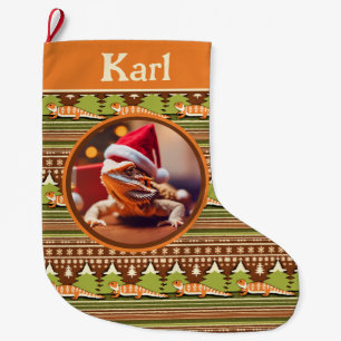 Grande Chaussette De Noël Dragon à oreilles Douille moche Noël Stocking
