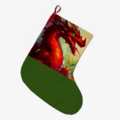 Grande Chaussette De Noël Dragon de Noël 1 (Devant (Accrochage))
